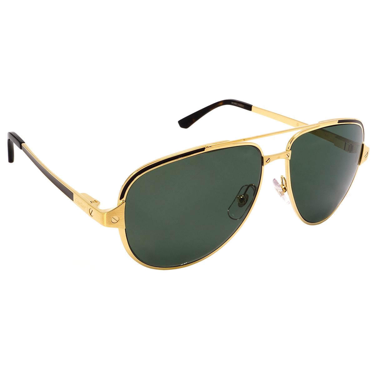 Cartier Green Aviator Men's Sunglasses 