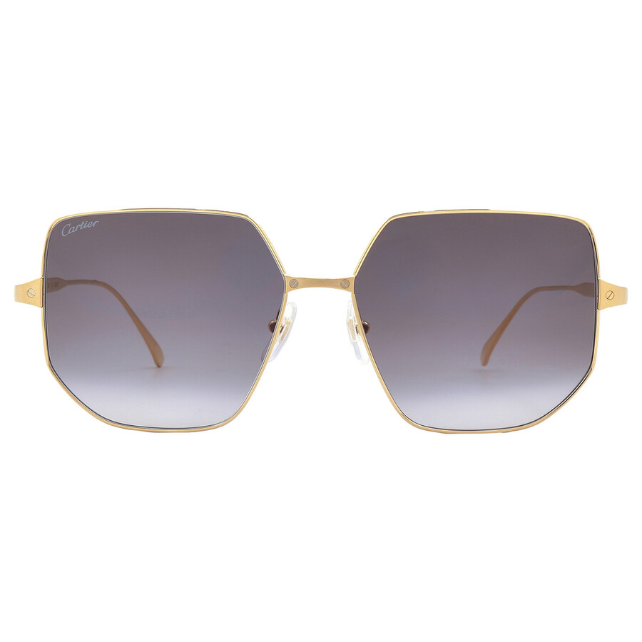 Cartier Grey Gradient Flash Geometric Ladies Sunglasses Ct0327s 001 58