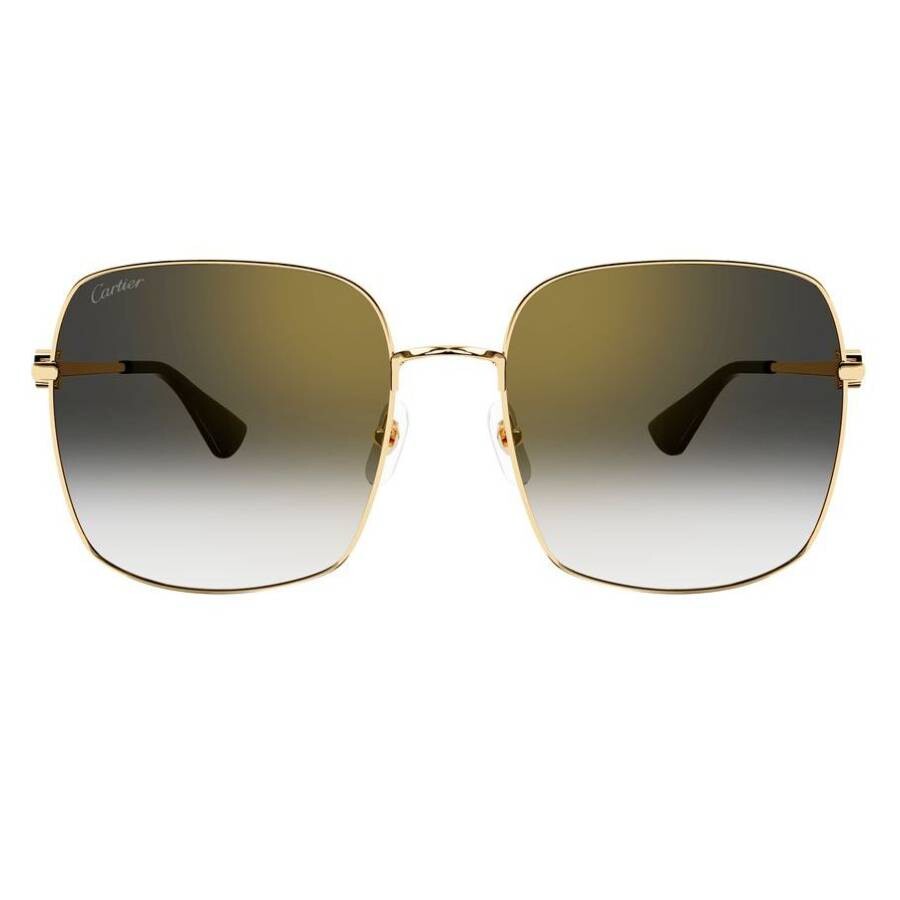 Cartier Grey Gradient Square Ladies Sunglasses CT0401S 001