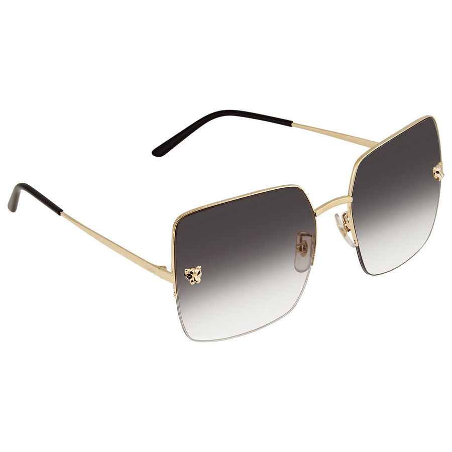 Cartier Grey Square Men's Sunglasses CT0121SA00460 843023106959