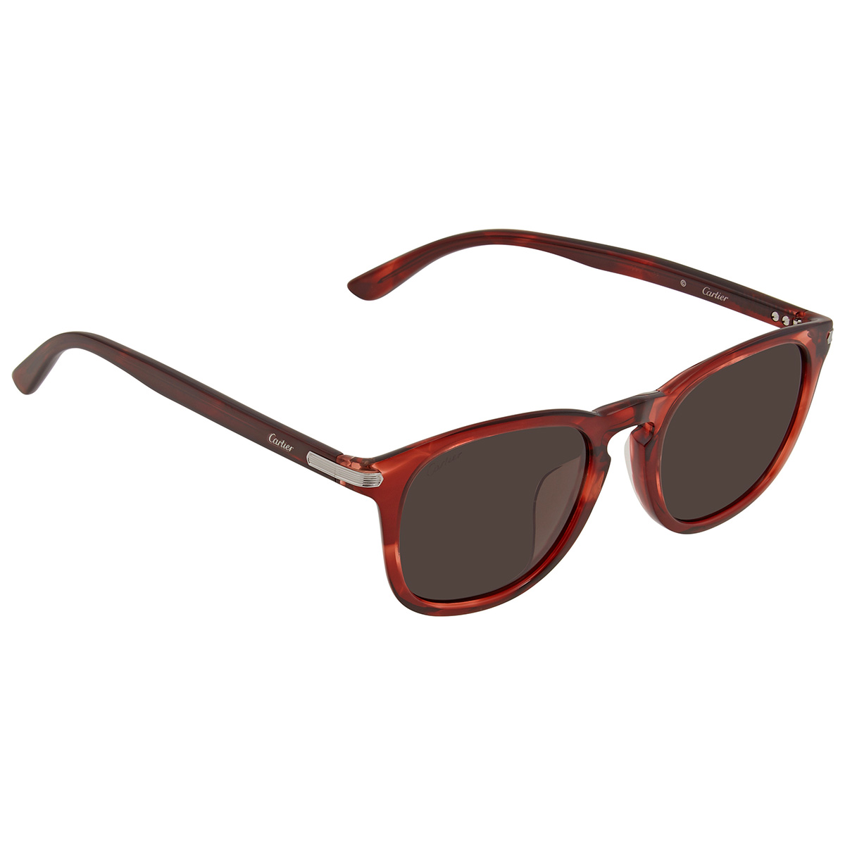 Cartier Grey Square Unisex Sunglasses CT0011SA 003 52