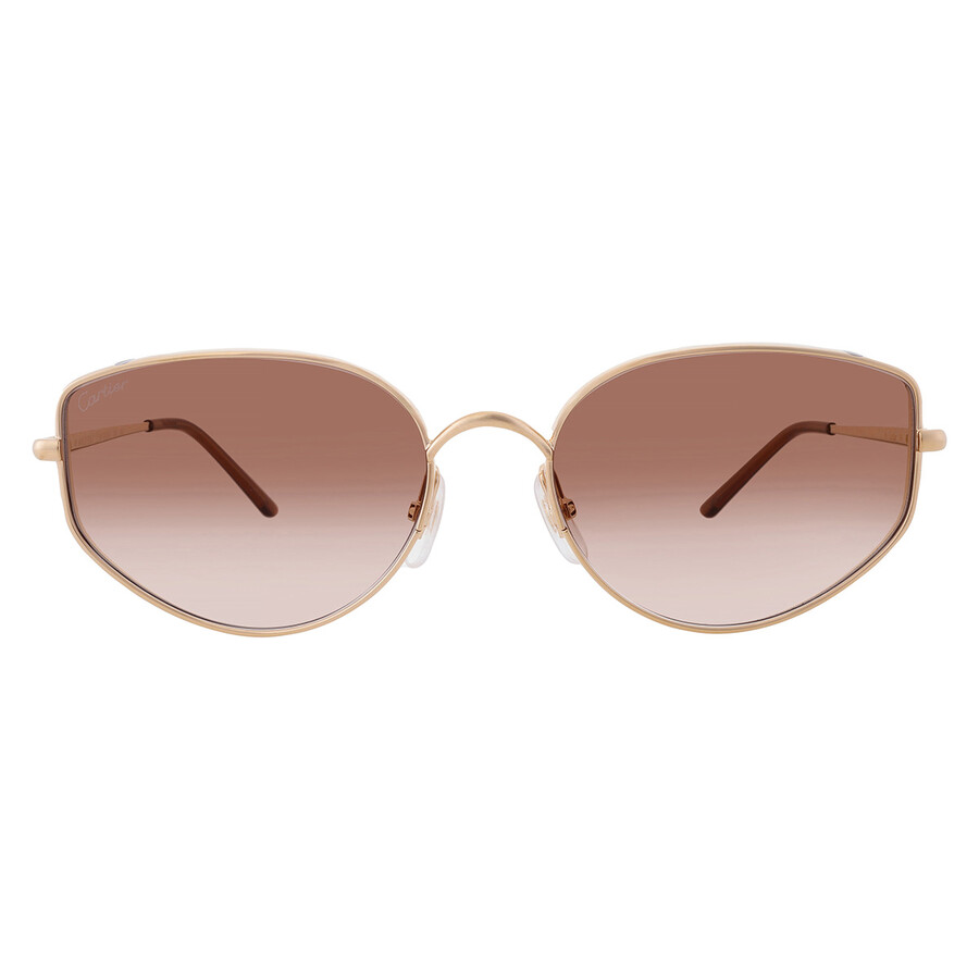 Cartier Panthere de Cartier Brown Cat Eye Ladies Sunglasses