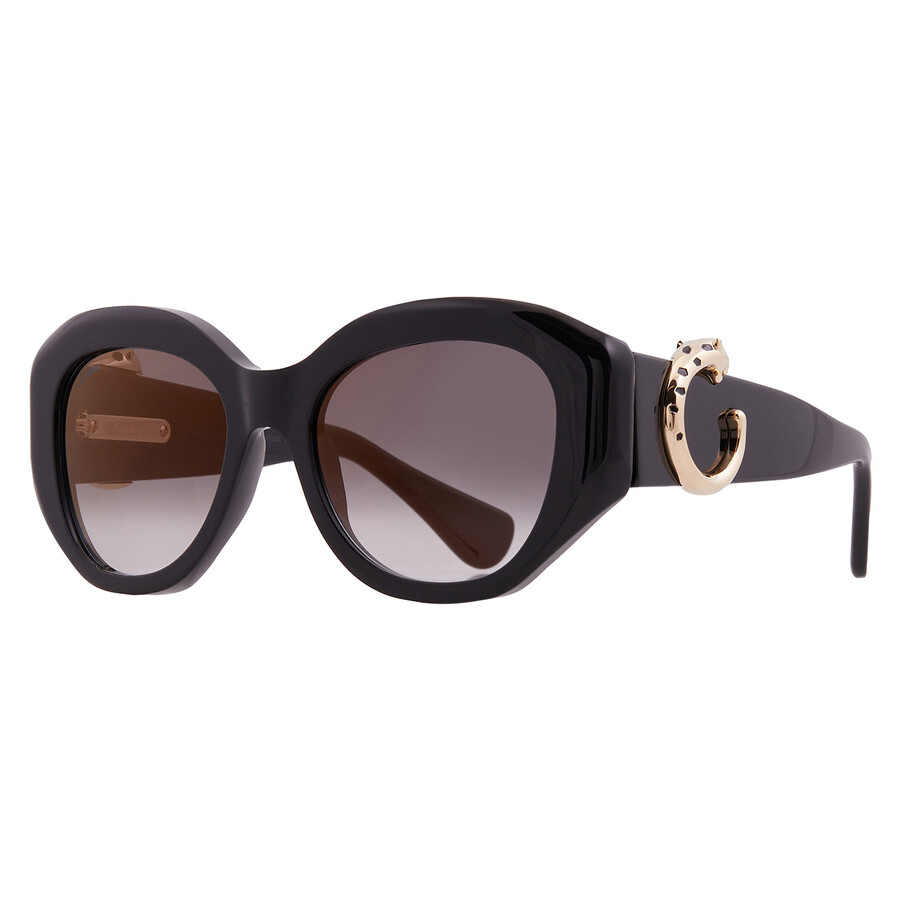Cartier Panthere De Grey Butterfly Ladies Sunglasses Ct0502s 001 53