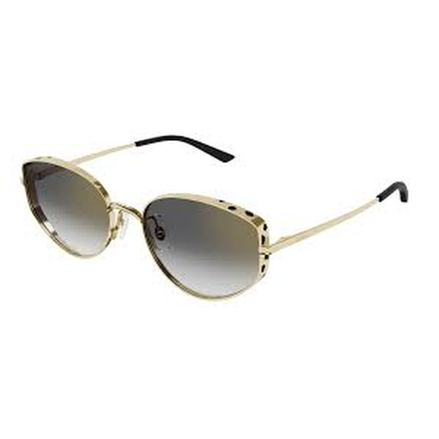 Cartier Panthere De Grey Cat Eye Ladies Sunglasses Ct0300s 001 58