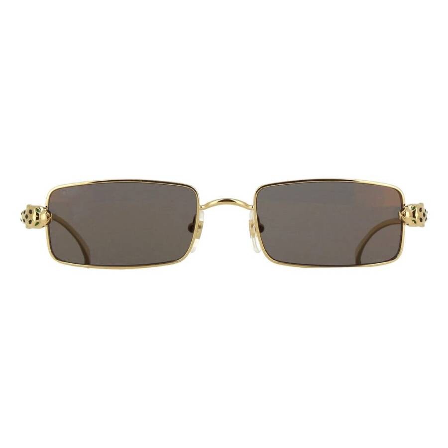 Cartier Panthere De  Grey Rectangular Unisex Sunglasses Ct0473s 001 54