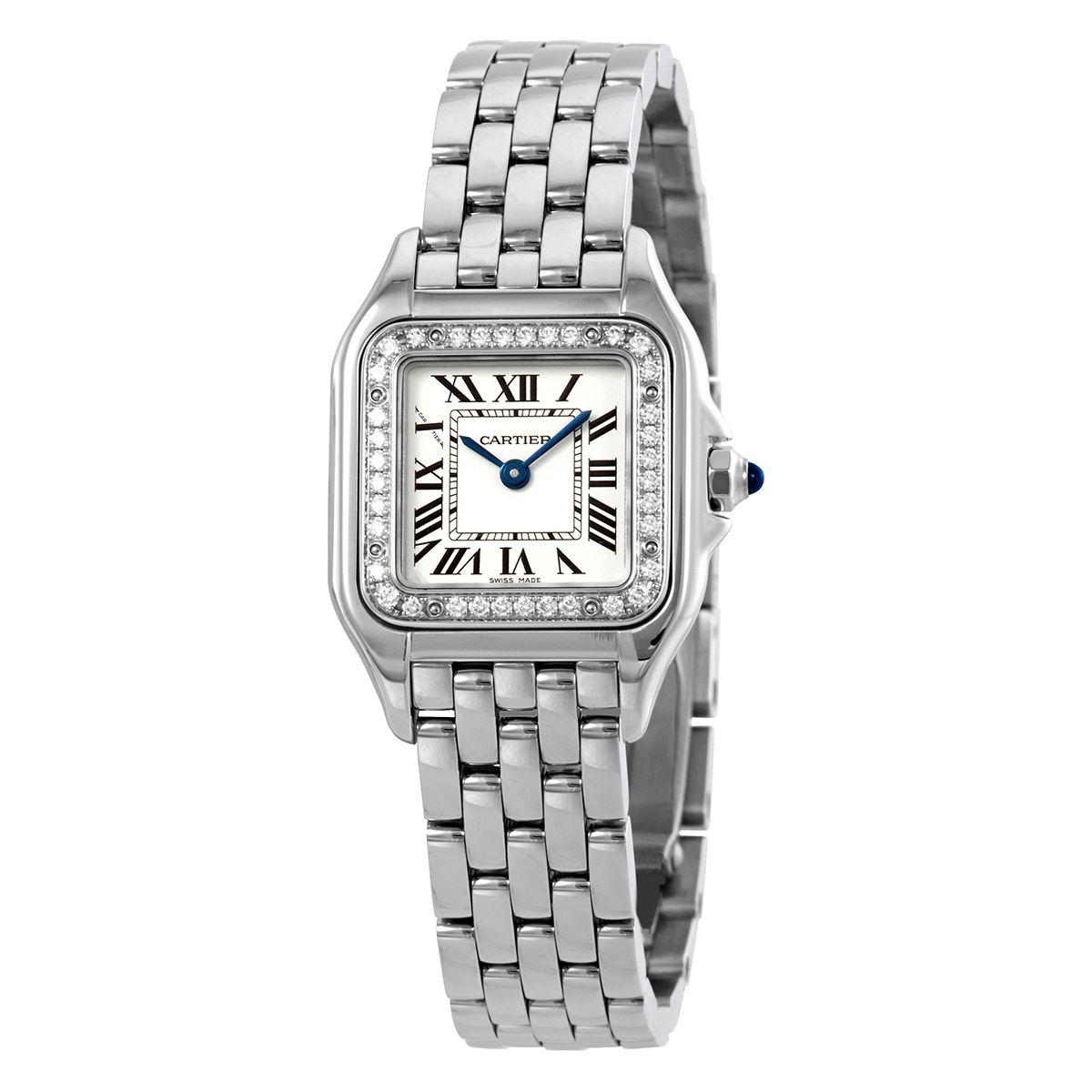 Panthere Small Diamond Silver Dial Ladies Watch