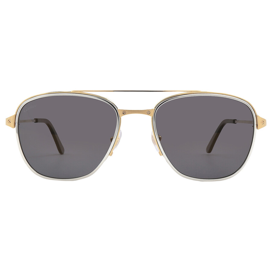 Cartier Polarized Grey Navigator Unisex Sunglasses CT0326S 003 57  
