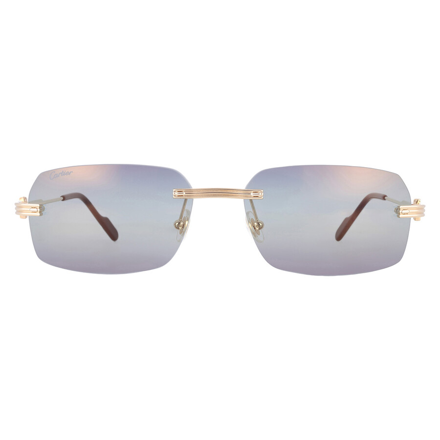 Cartier Premiere De  Violet Multi Treatment Rectangular Men's Sunglasses Ct0271s 006 58