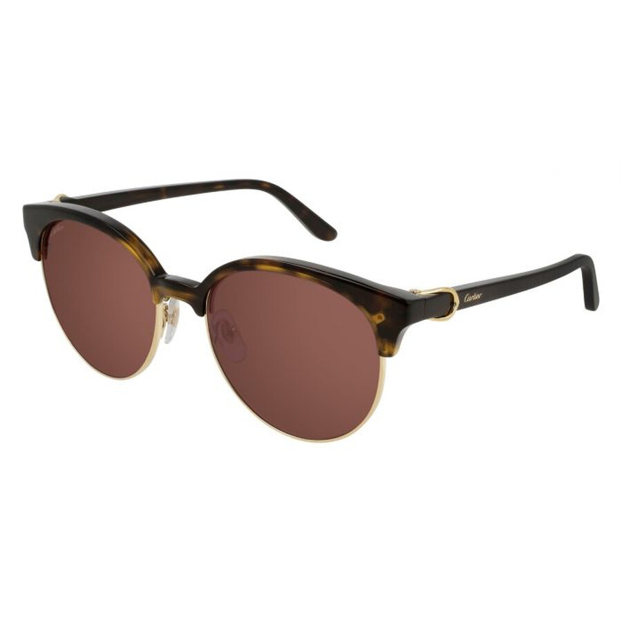 Cartier C Decor Red Phantos Ladies Sunglasses Ct0126s 003 55 In Red