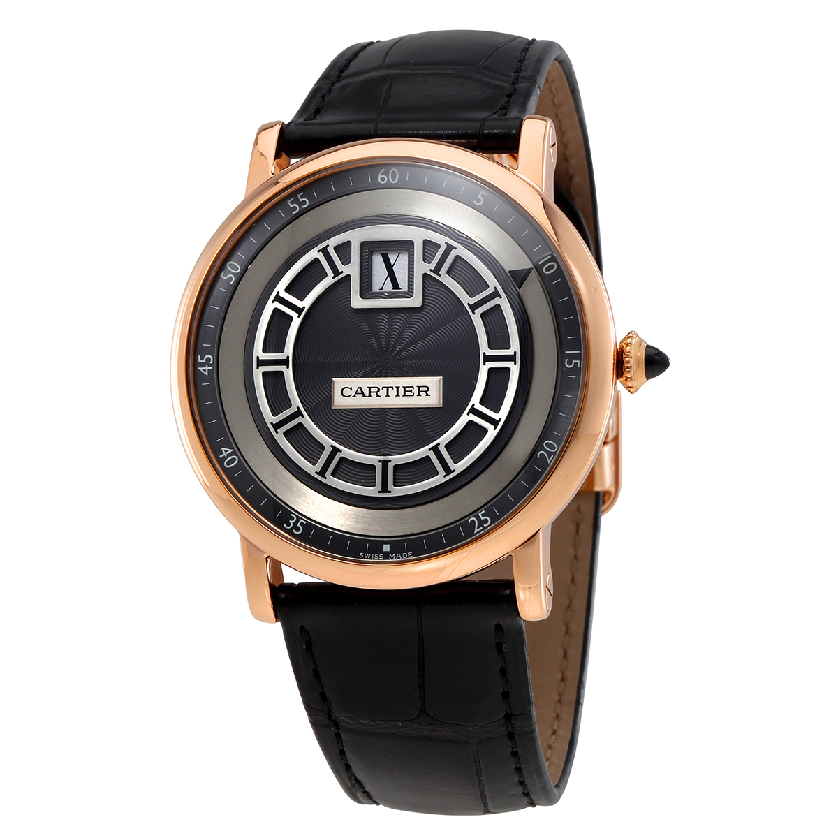 Cartier Rotonde de Cartier Jumping Hours Manual Wind 18 kt Rose Gold Men's Watch W1553751