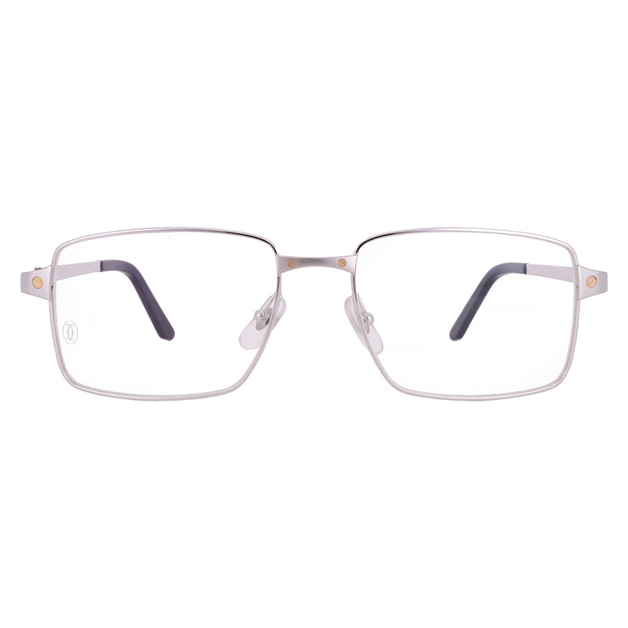 Cartier Santos De Demo Rectangular Men's Eyeglasses Ct0203o 003 56