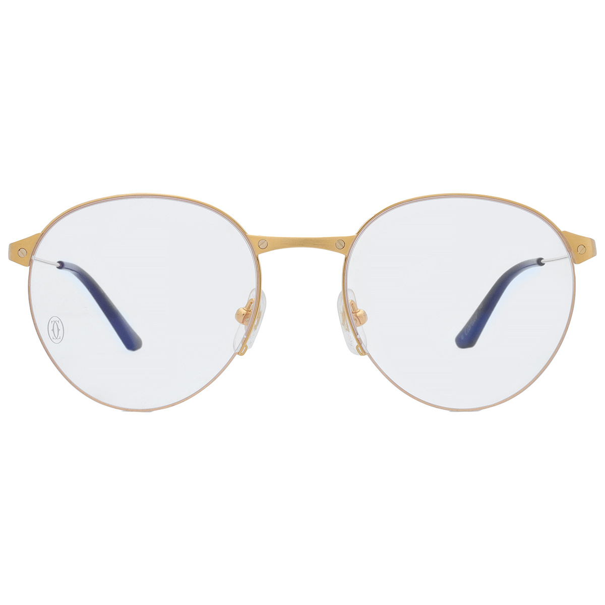 Cartier Santos De Cartier Demo Round Titanium Men's Eyeglasses