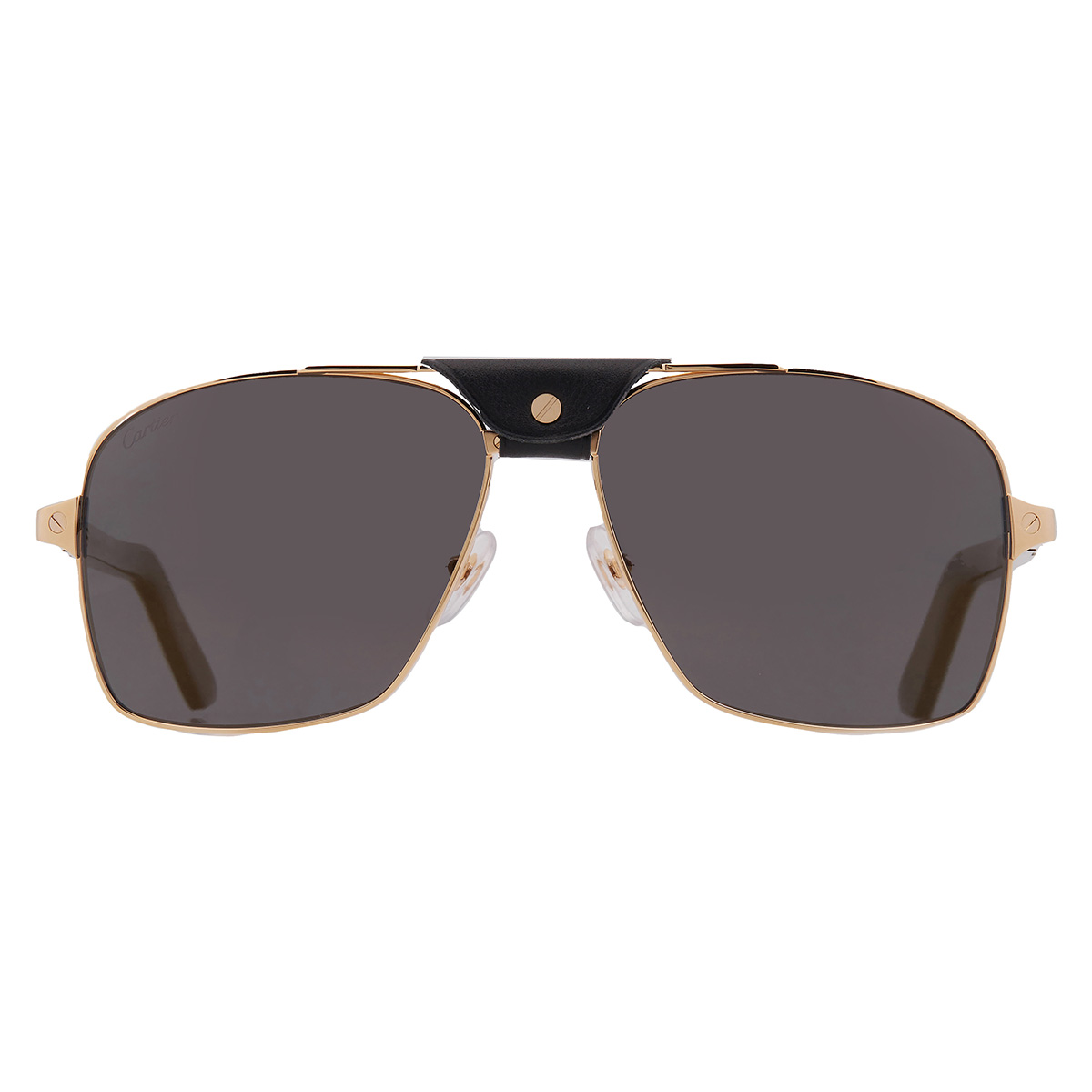 Cartier Santos de Cartier Polarized Grey Gold Mirror Flash