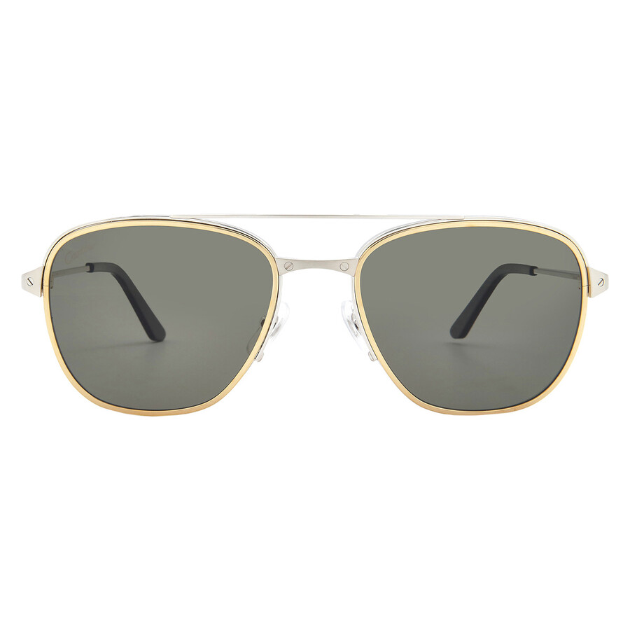 Cartier Santos De  Polarized Grey Phantos Men's Sunglasses Ct0326s 001 57