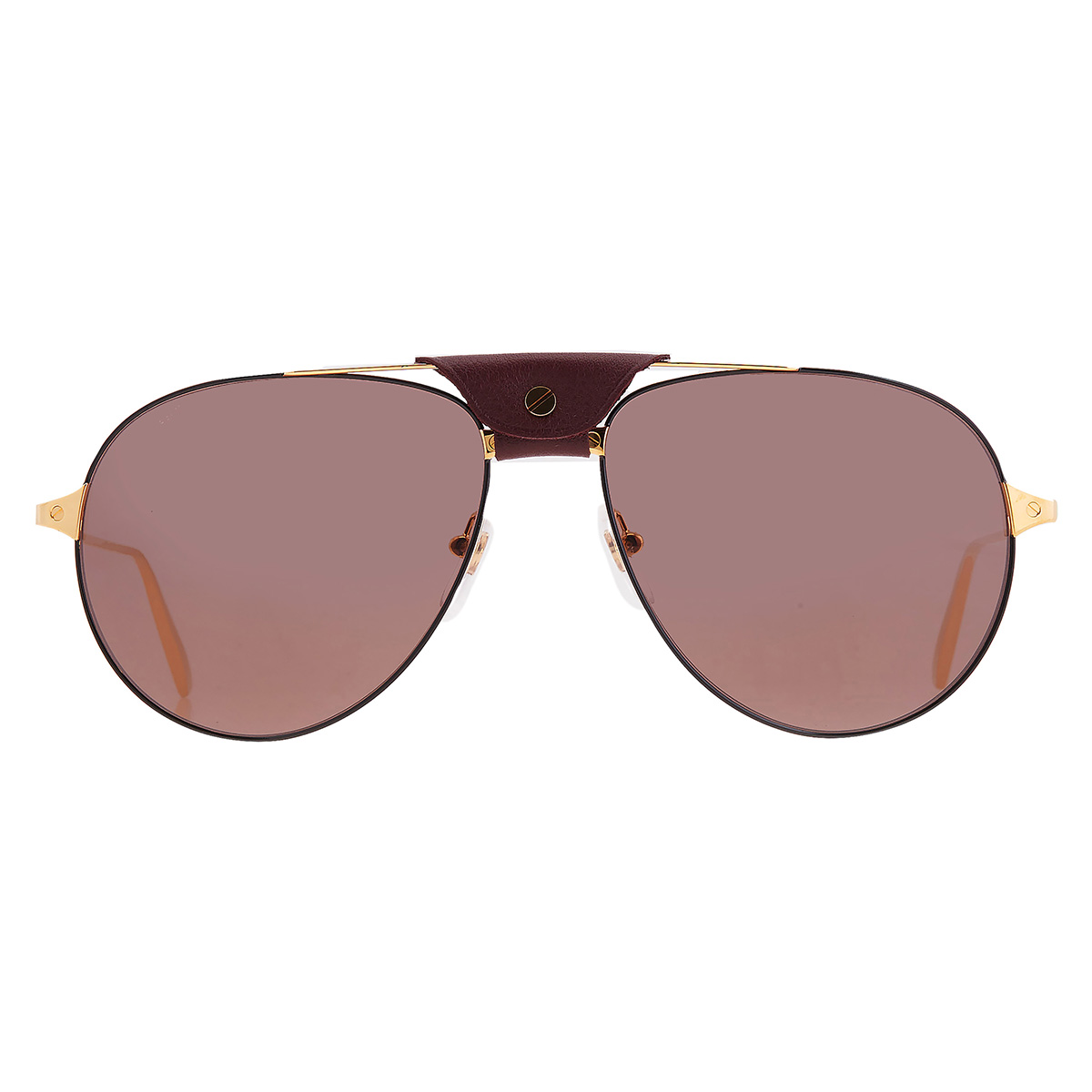 Cartier Santos de Cartier Red Pilot Men's Sunglasses CT0038S 002