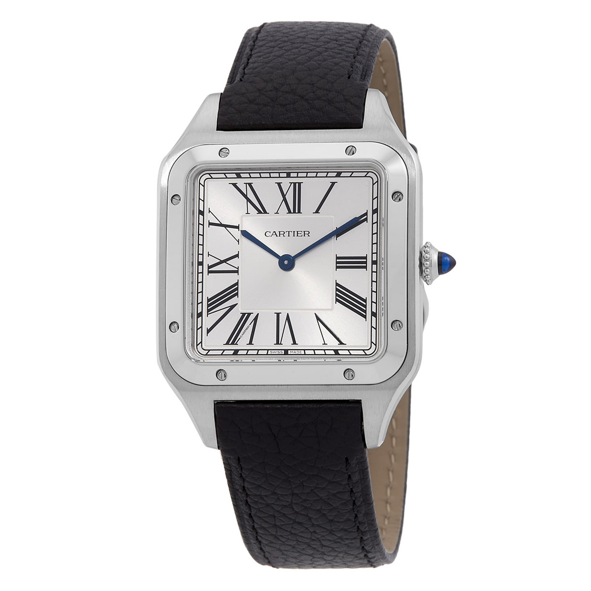 Santos Dumont XL Model Hand Wind Silver Dial Men's Watch