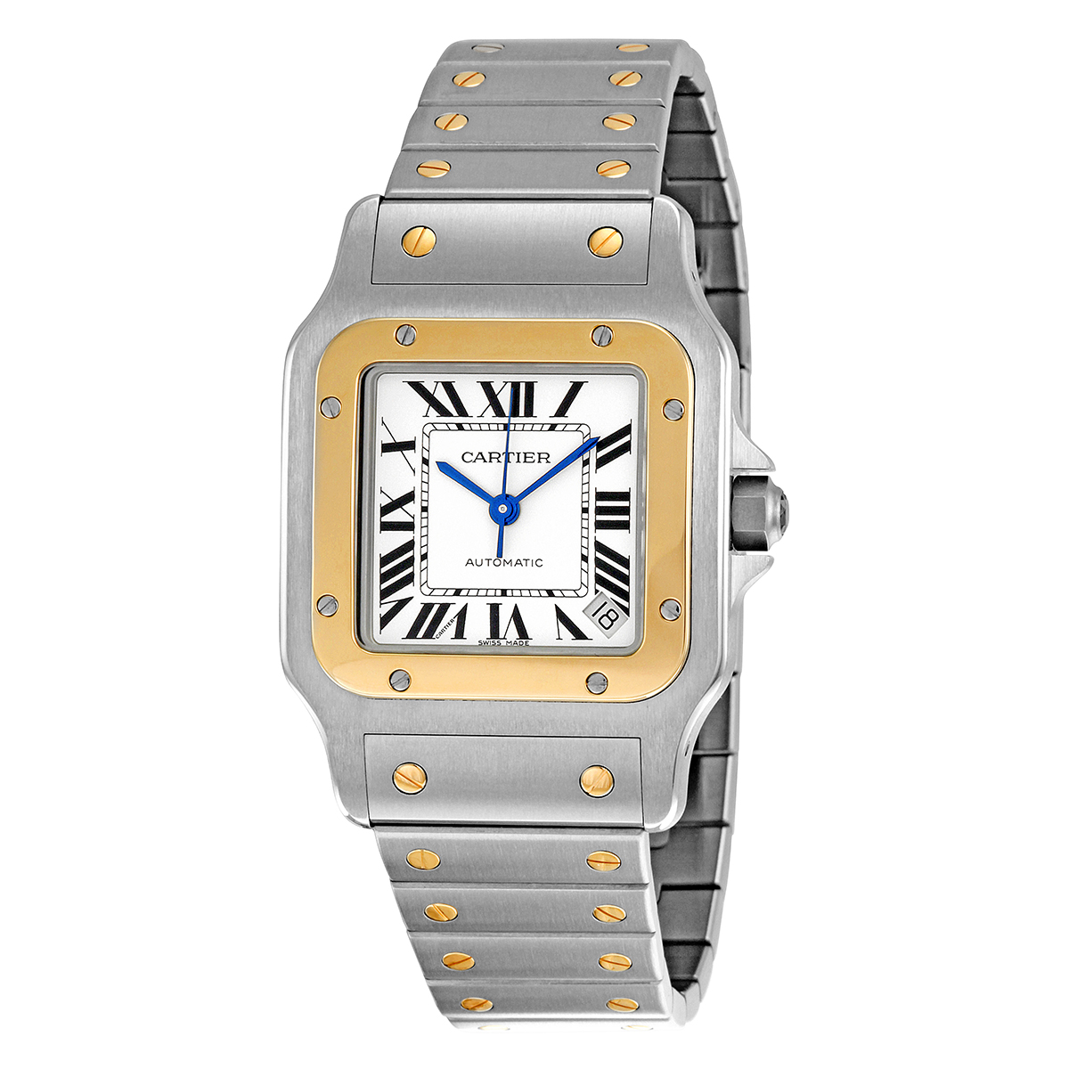 Cartier Santos Galbee 18kt Yellow Gold and Steel XL Men's Watch W20099C4