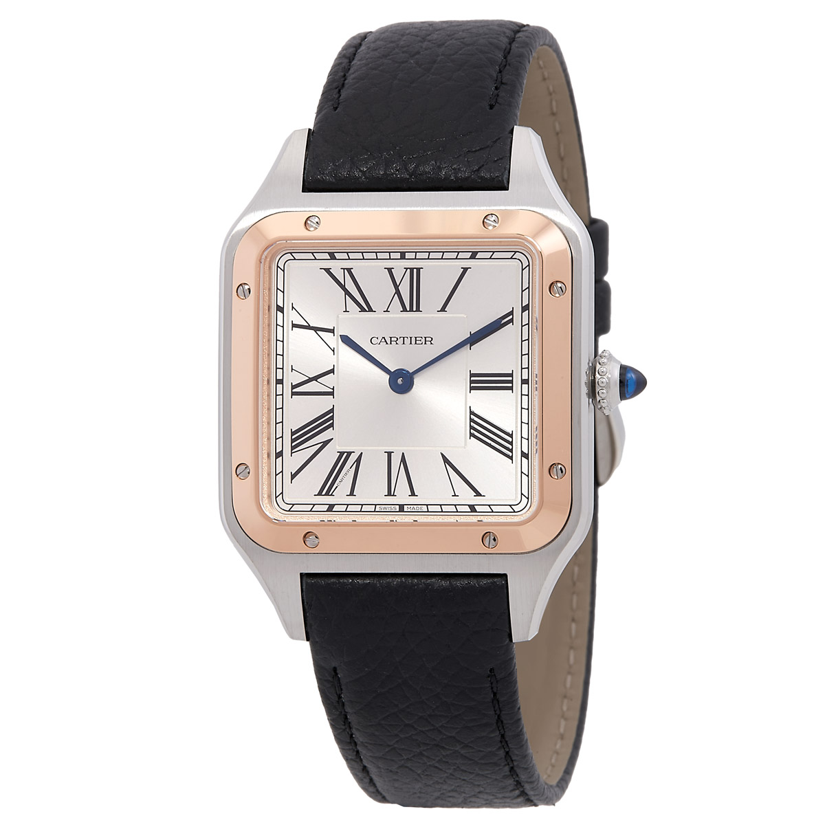 Santos-Dumont Large Model Silver Dial Watch