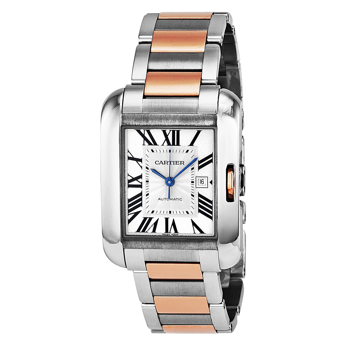 Cartier Tank Anglaise Automatic Silver Dial Watch W5310007