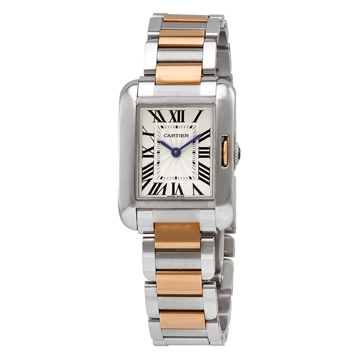 Cartier Tank Anglaise Quartz Silver Dial Ladies Watch W5130036