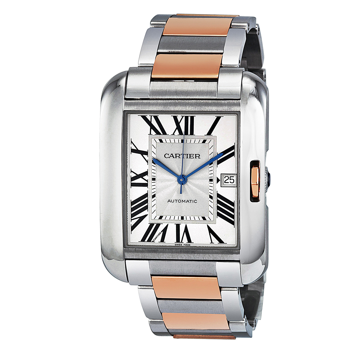 Cartier Tank Anglaise XL Automatic Silver Dial Men's Watch W5310006