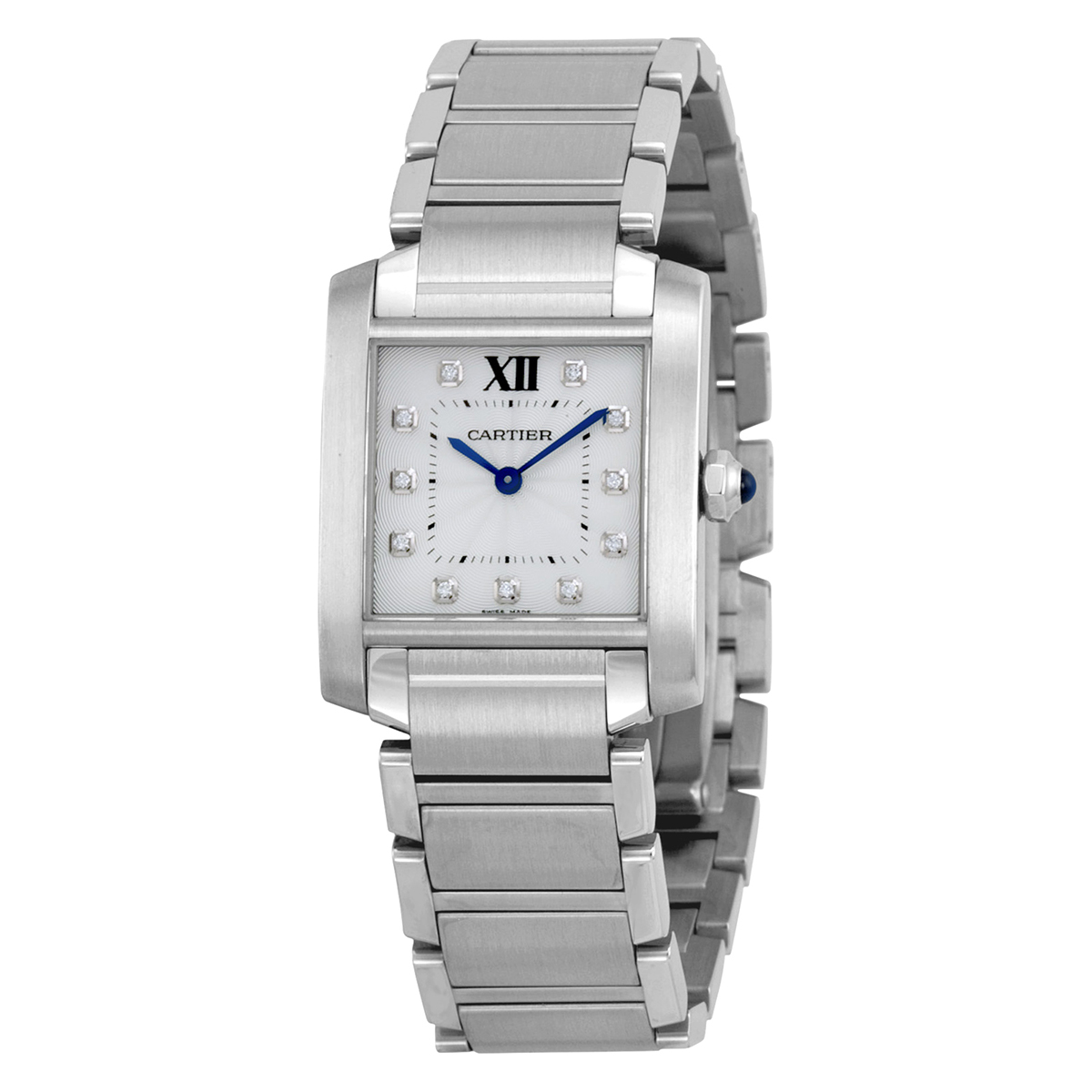 Cartier Tank Francaise Silver Dial Ladies Watch WE110007
