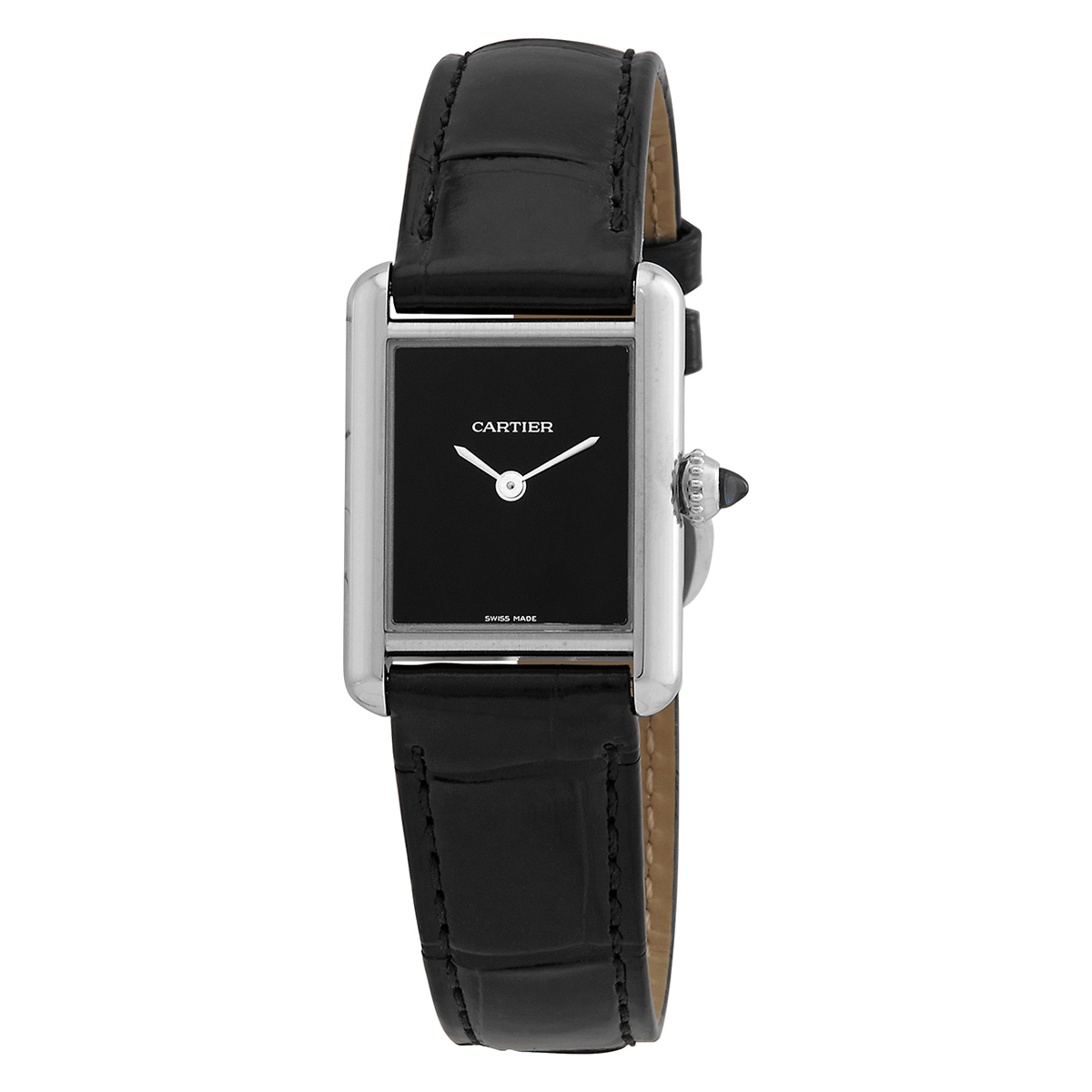 Cartier Tank Quartz Black Dial Ladies Watch WSTA0071