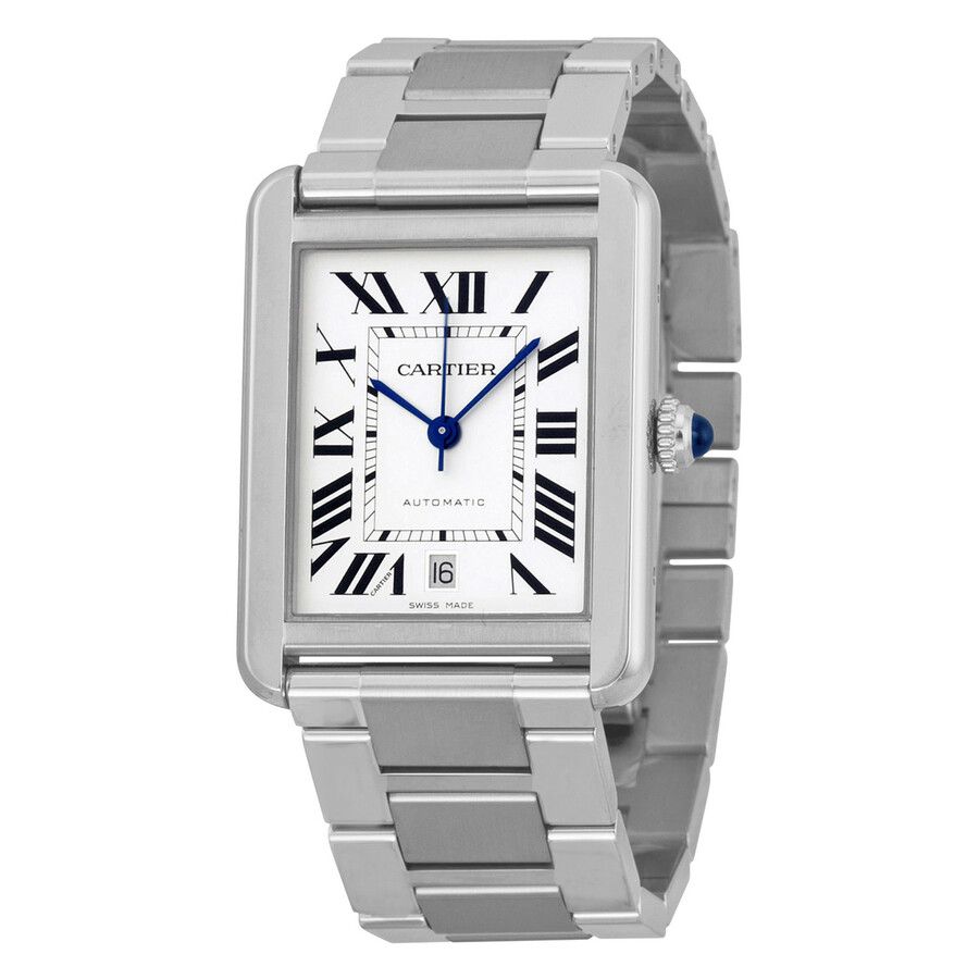 Cartier Tank Solo XL Automatic Silver Dial Men's Watch W5200028