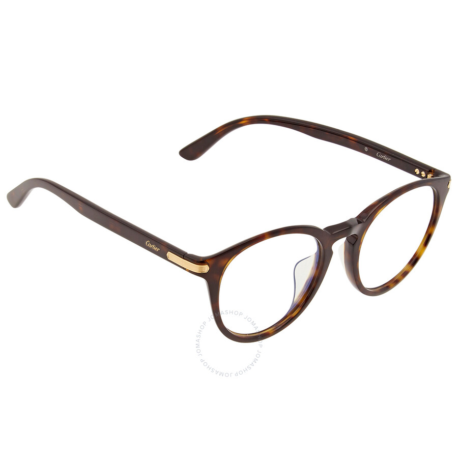 Cartier Transparent Round Eyeglasses CT0018OA 002 50