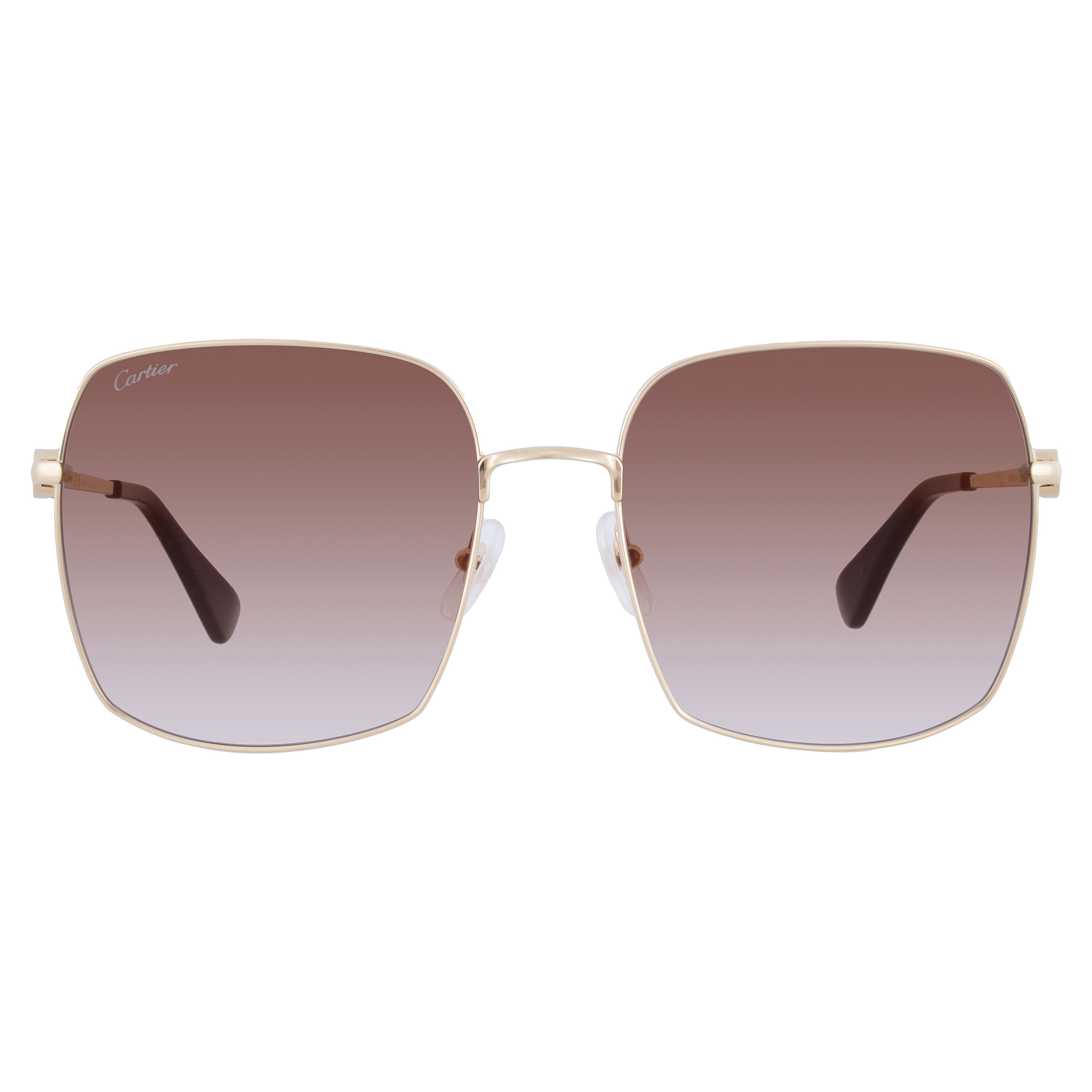 Cartier Trinity Brown Gradient with Gold Flash Mirror Square