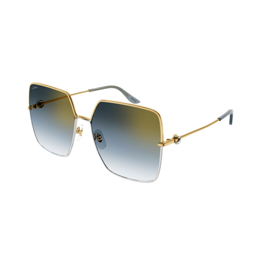 Cartier Trinity De Grey Gradient Multi Treatment Square Ladies Sunglasses Ct0361s 001 61