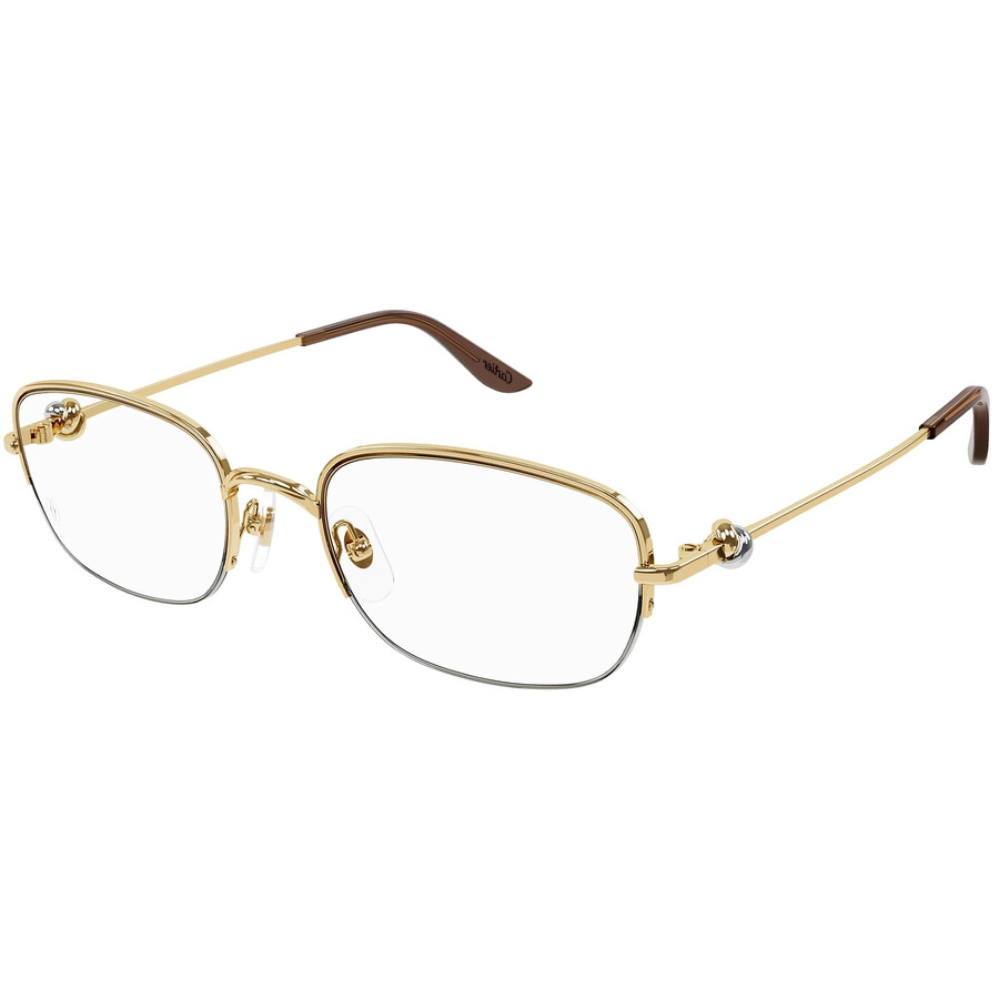 Cartier Trinity Demo Rectangular Ladies Eyeglasses Ct0374o 001 54