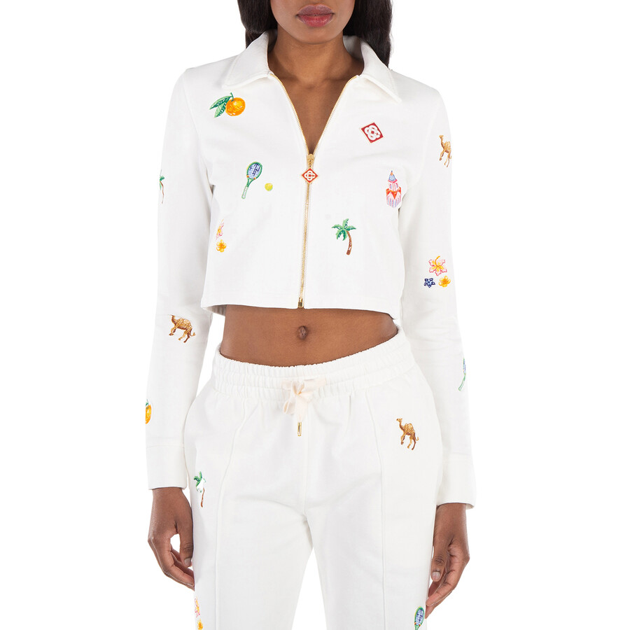 Casablanca Elements En Crayon Cropped Jacket