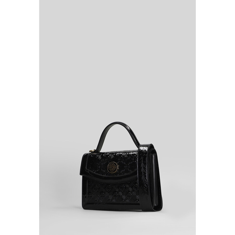 Casablanca Jeanne Mini Shoulder Bag In Black Leather In Black