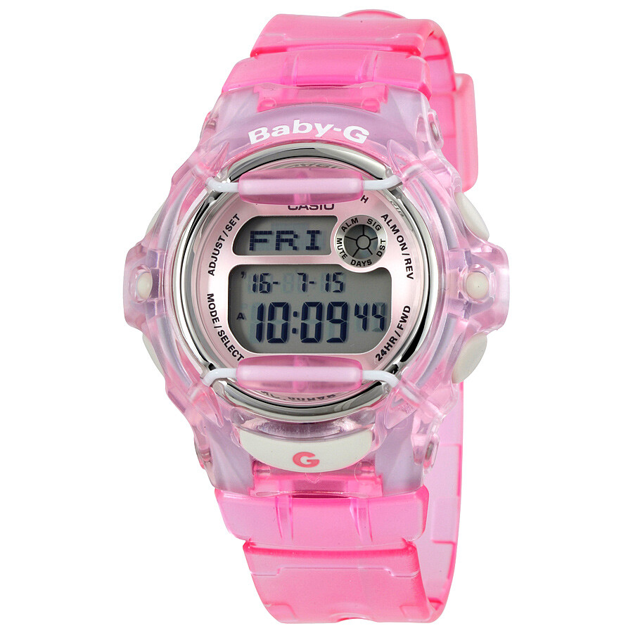 digital pink watch