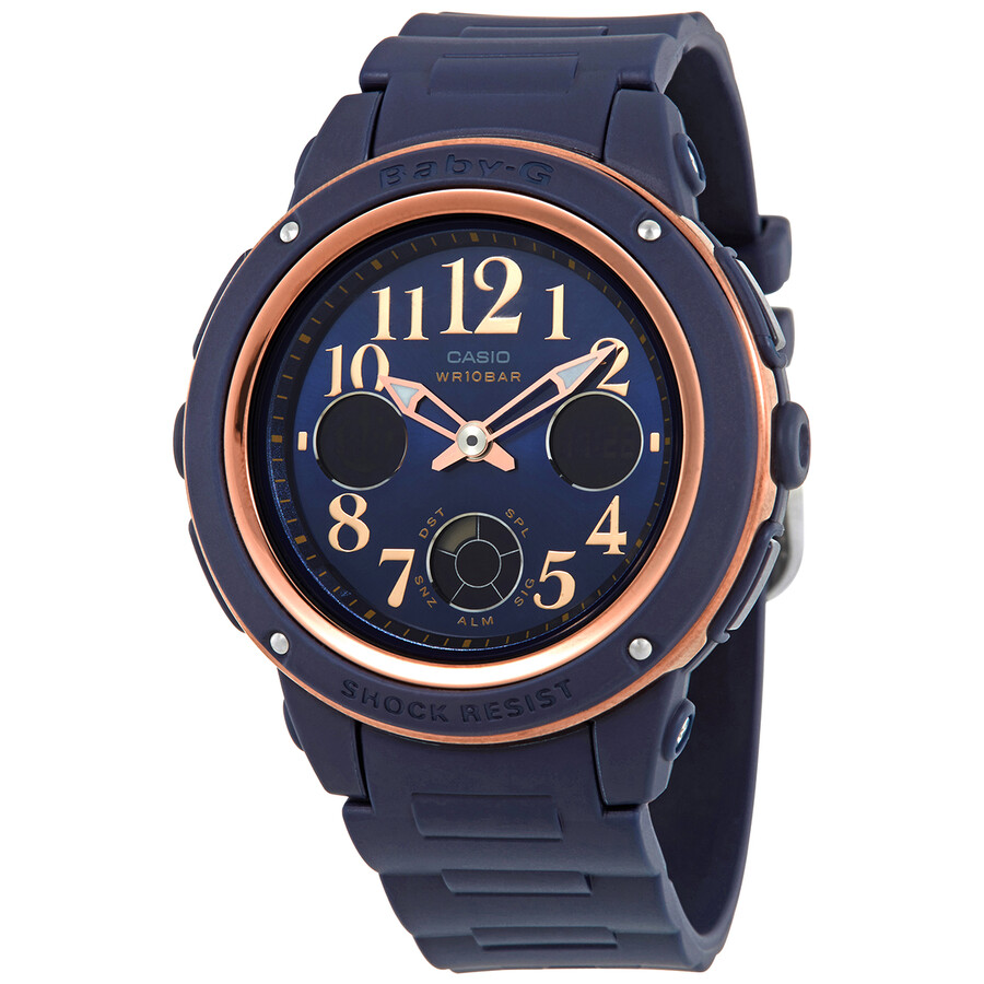 Casio BabyG Alarm World Time Quartz AnalogDigital Blue Dial Ladies