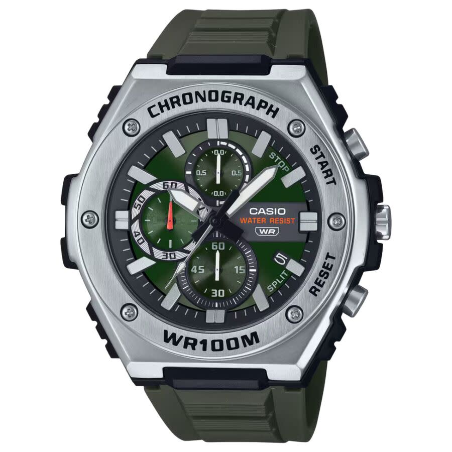 Casio Bold Chronograph Quartz Green Dial Men's Watch MWA-300H-3A