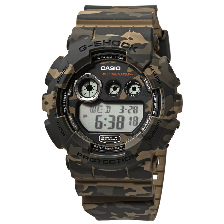 Casio G Shock Classic Brown Camouflage Resin Men's Watch GD120CM-5CR ...