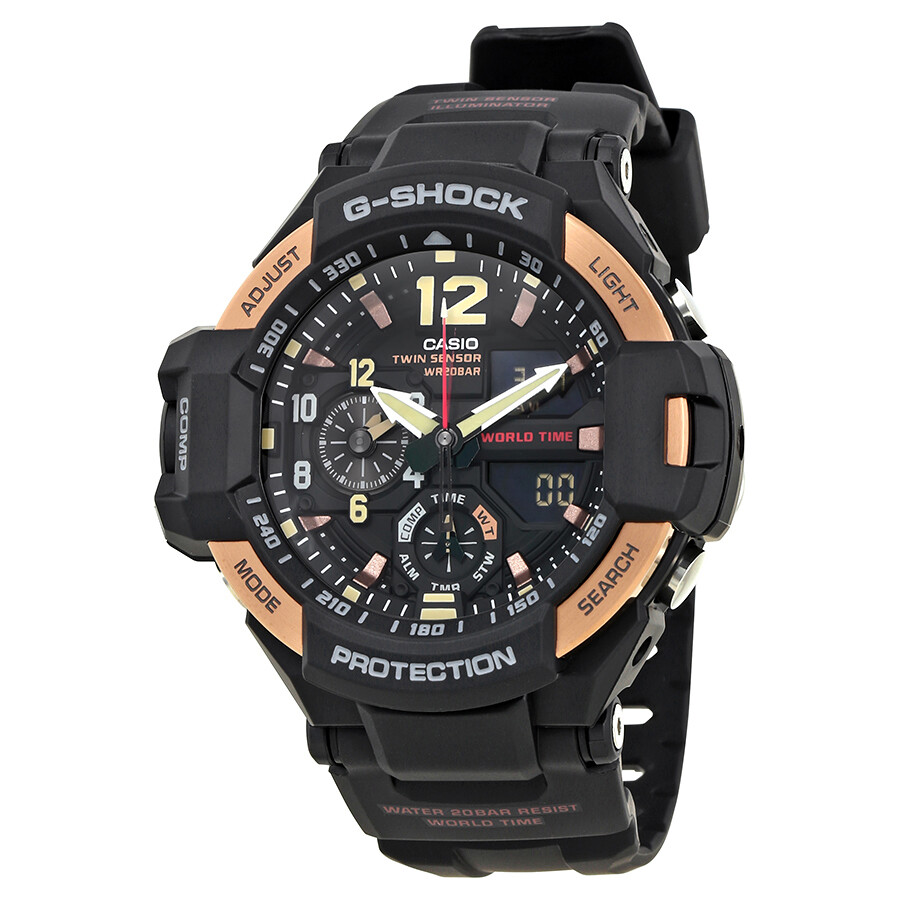 Casio GShock Master Of G Black Dial Men's Multifunction Watch GA1100RG1A GShock Casio