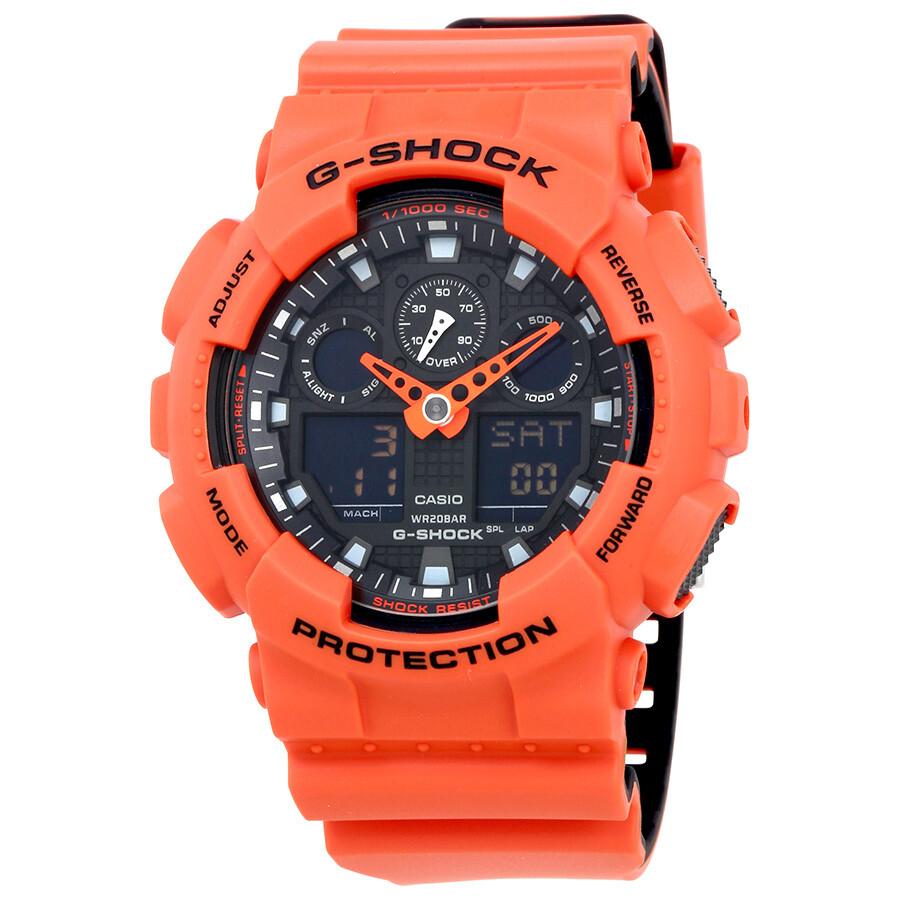 g shock black orange