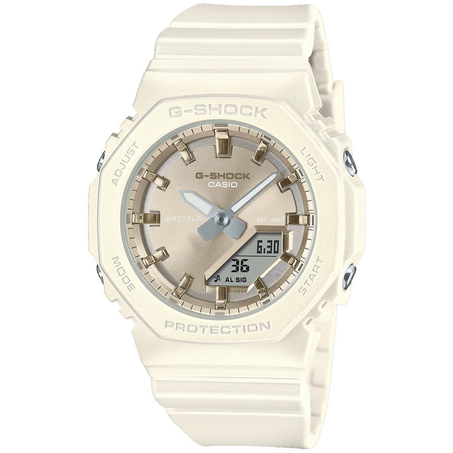 Casio G-Shock 2100 Series Quartz Analog-Digital White Dial Ladies