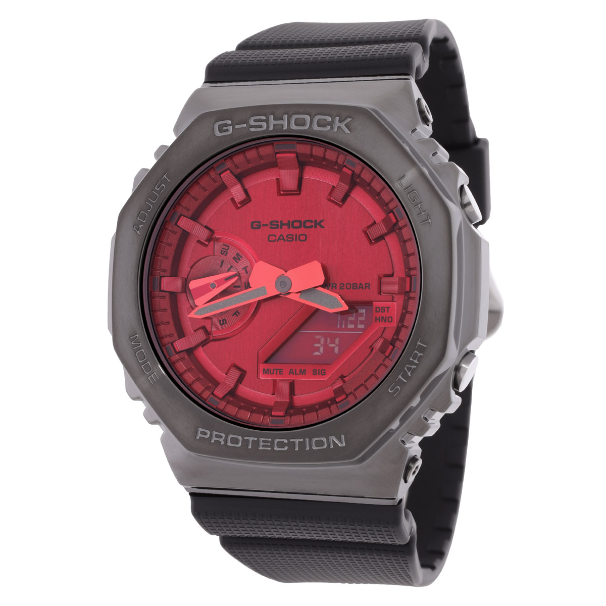 Casio G-Shock Alarm World Time Quartz Analog-Digital Red Dial