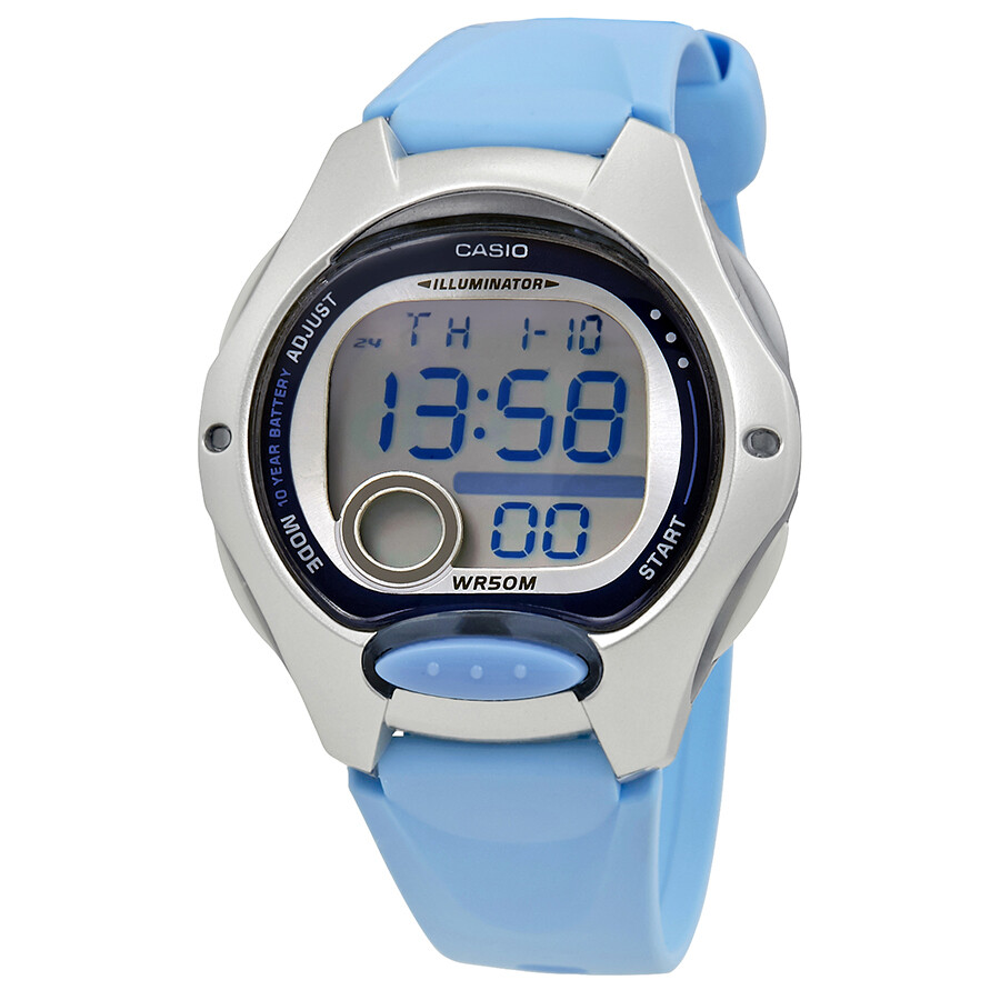 Casio Ladies Light Blue Resin Sports Watch LW2002B Casio Watches
