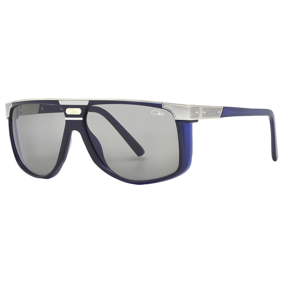 Cazal Grey Square Unisex Sunglasses 673 002 61 In Blue / Grey / Silver