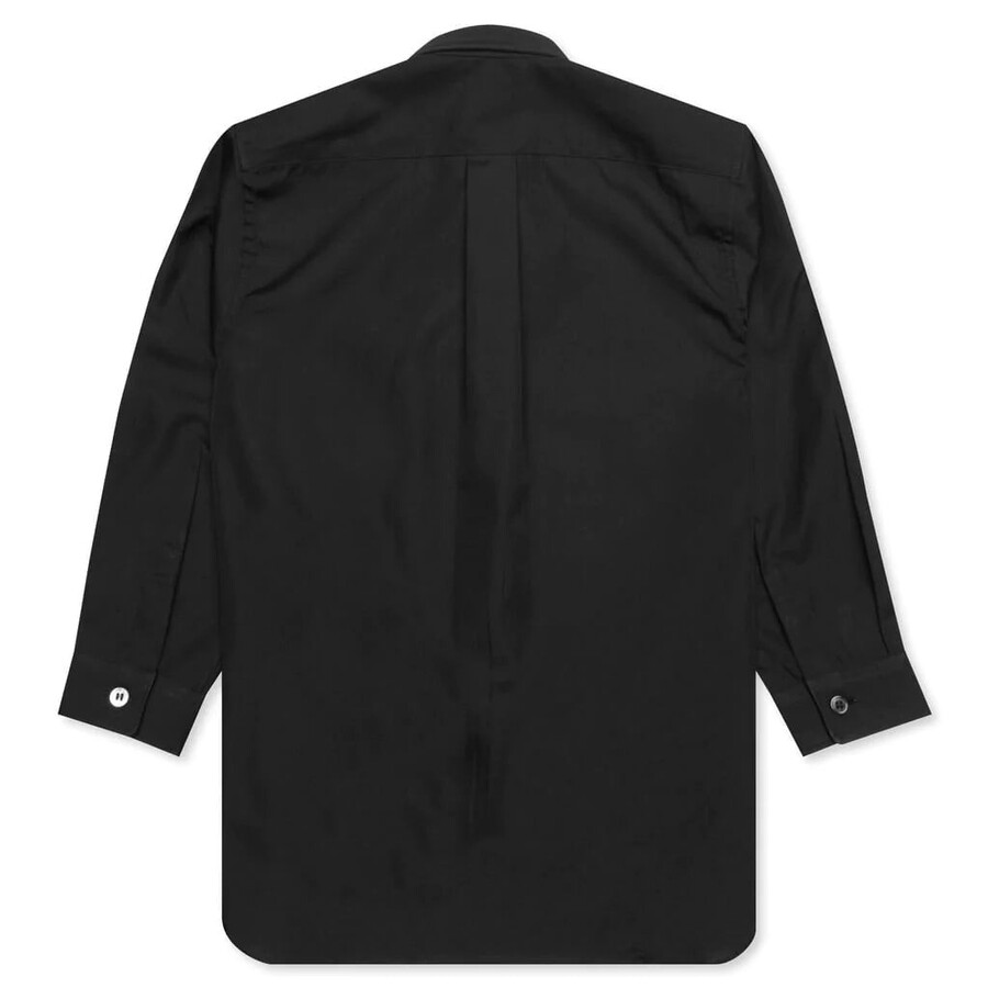 Comme Des Garçons Cdg Play Kids Heart Patch Long-sleeve Cotton Shirt In Black