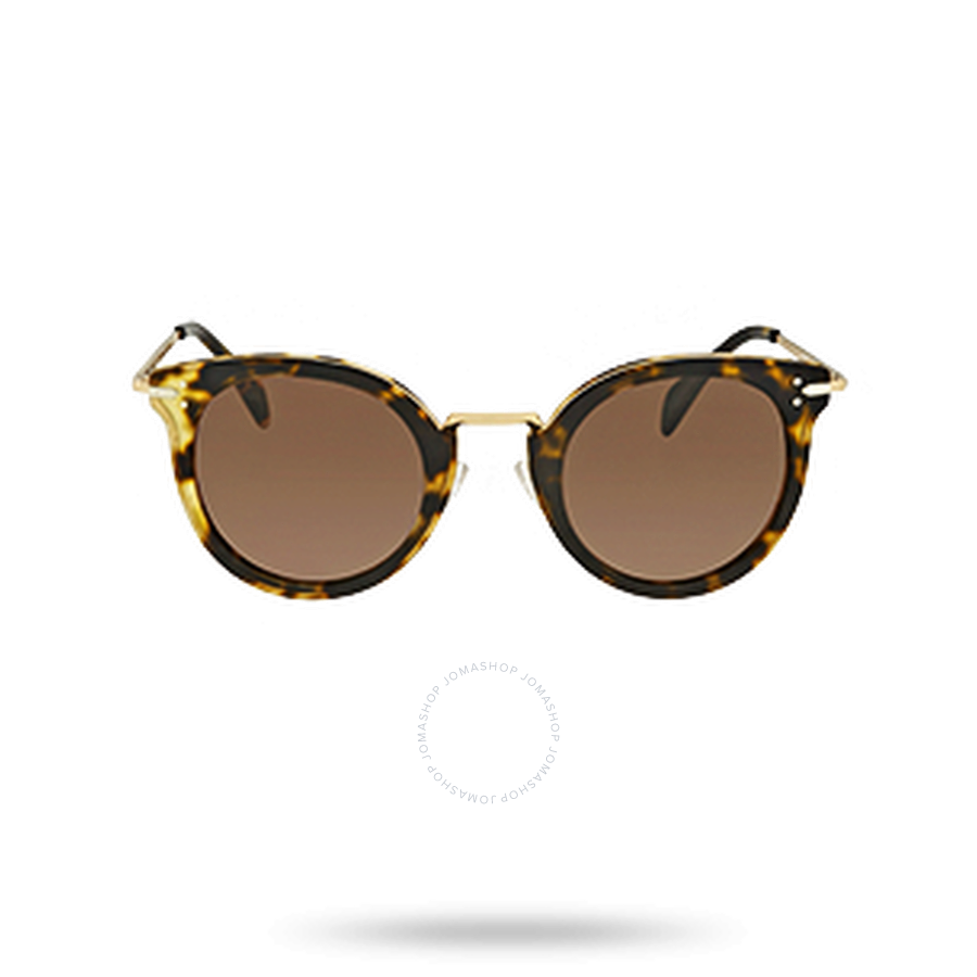 Celine Lea Brown Round Sunglasses CL41373S J1LA6 48 Celine
