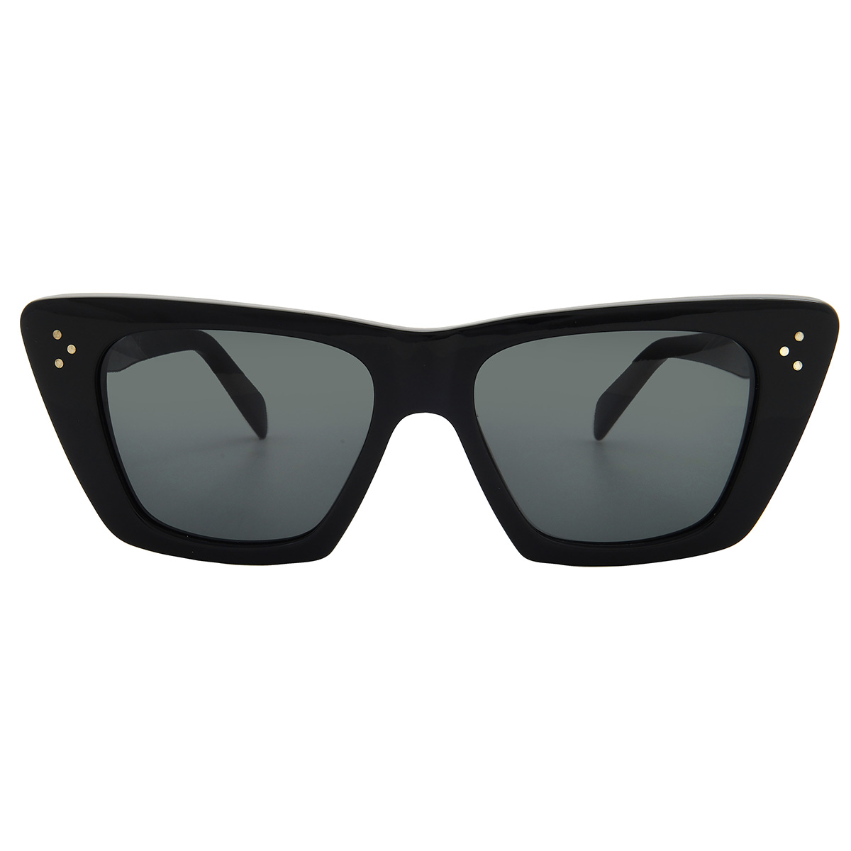 Celine BOLD 3 DOTS Grey Smoke Cat Eye Ladies Sunglasses 