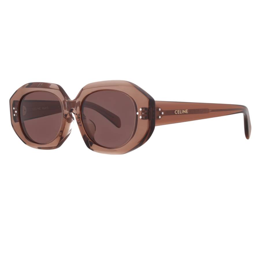 Celine Brown Geometric Ladies Sunglasses Cl40319f 48e 52 In ["brown"]