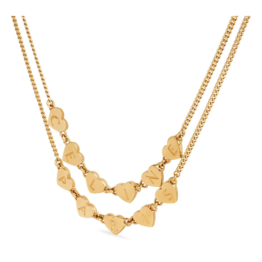 Celine Coeur Double Necklace in Gold 460SX6BRA.35OR
