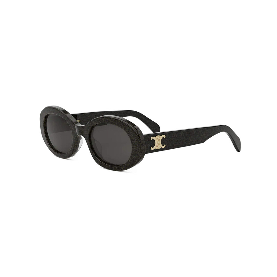 Celine Triomphe Smoke Oval Ladies Sunglasses Cl40194u 05a 52
